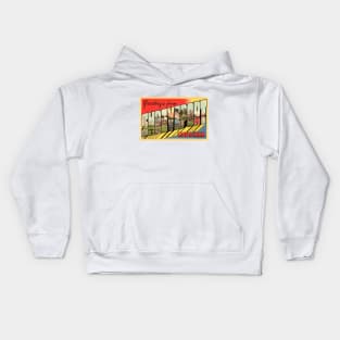 Greetings from Shreveport, Louisiana. - Vintage Large Letter Postcard Kids Hoodie